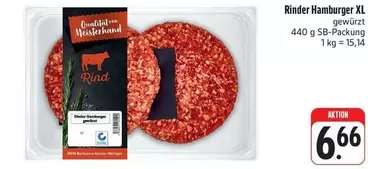 Rinder Hamburger XL gewürzt