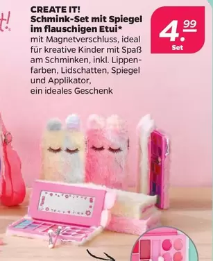 Ideal - Schmink-Set mit Spiegel im flauschigen Etui