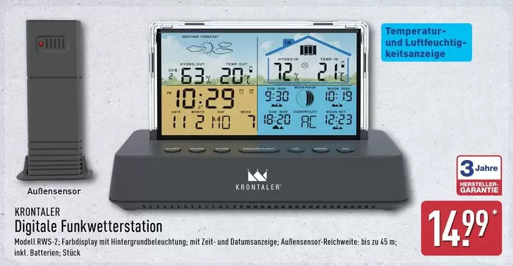 Digitale Funkwetterstation Modell BWS-2