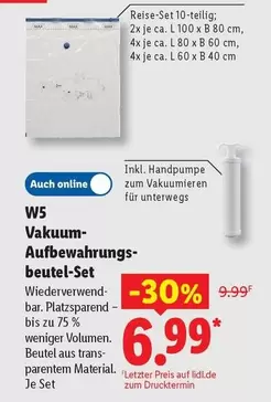 Vakuum-Aufbewahrungs-Beutel-Set