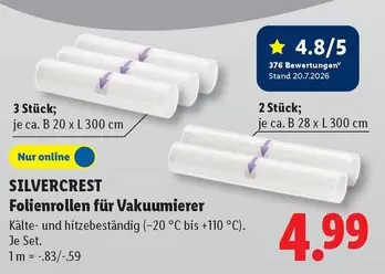 Folienrollen für Vakuumierer