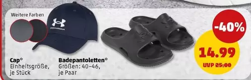 Cap, Badepantoffeln