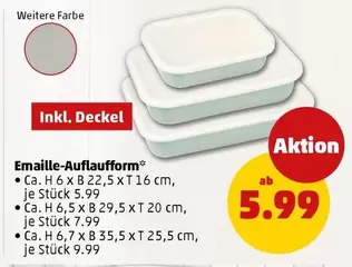Emailleschale Auflaufform