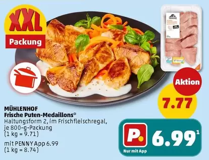 Frische Puten-Medaillons
