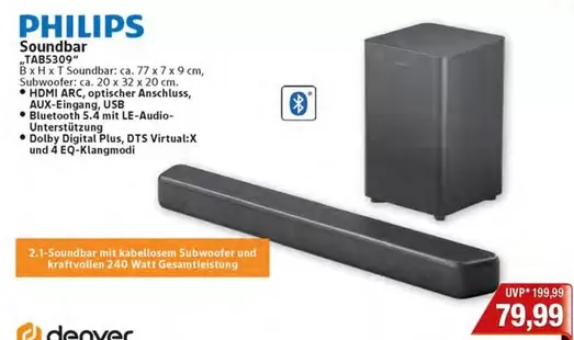 Philips - Soundbar TAB5309