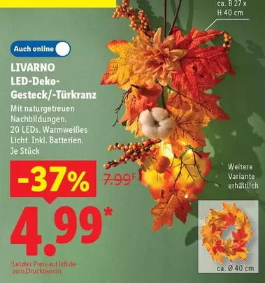 LED-Deko-Gesteck/-Türkranz