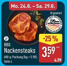 BBQ Nackensteaks