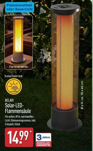 Solar-LED-Flammensäule