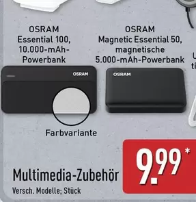 Osram - Essential 100, 10.000-mAh-Powerbank / Magnetic Essential 50, 5.000-mAh-Powerbank