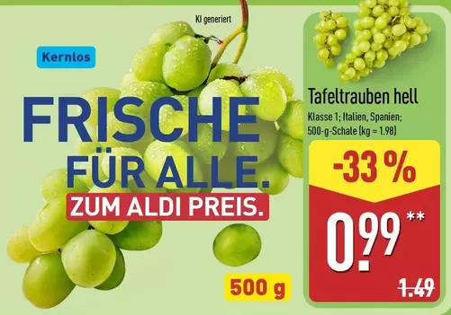 Tafelrauben hell