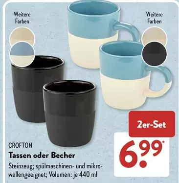 Tassen oder Becher