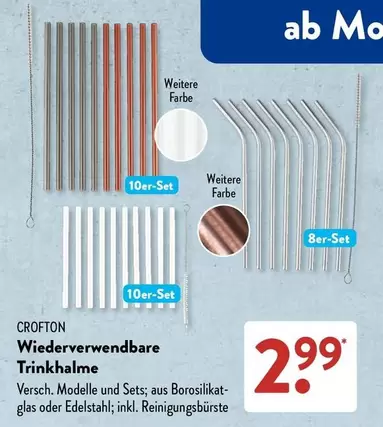 Wiederverwendbare Trinkhalme