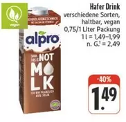 Hafer Drink Schokoladengeschmack