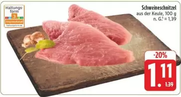Schweineschnitzel aus der Keule