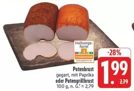 Putenbrust gegart, mit Paprika oder Putengrillbrust