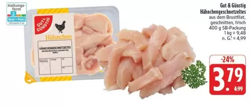 Hähnchengeschnetzeltes aus dem Brustfilet