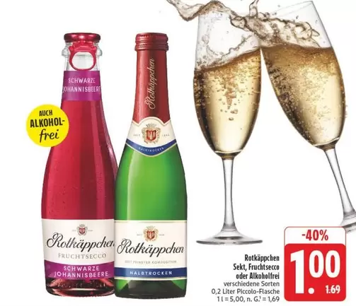 Rothkäppchen Sekt, Fruchtsecco oder Alkoholfrei