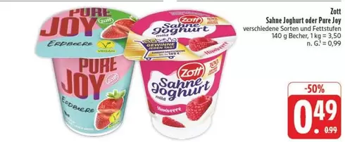 Joy - Sahne Joghurt oder Pure