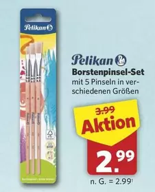 Pelikan - Borstenpinsel-Set mit 5 Pinseln in verschiedenen Größen