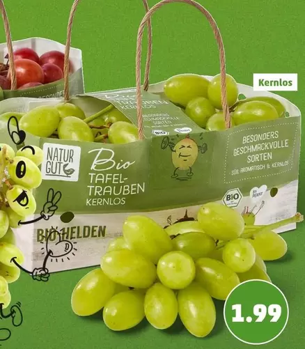Bio - Tafel-Trauben Kernlos
