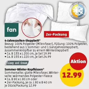 4-Jahreszeiten-Steppbett