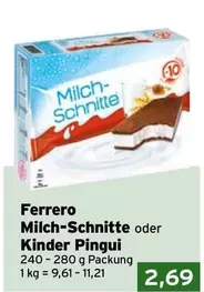 Kinder - Milch-Schnittte oder  Pingui