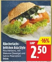 Räucherlachs-Brötchen Asia Style