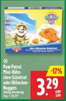 Paw Patrol - Mini-Hähnchen-Schnitzel oder Hähnchen-Nuggets