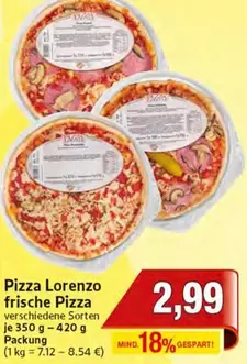 Pizza Lorenzo frische Pizza