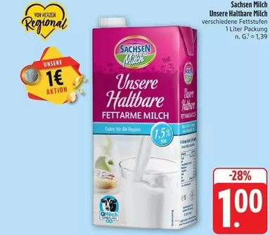 Unsere Haltbare Fettarme Milch