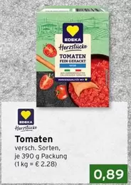 Tomaten fein gehackt