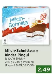 Kinder - Milch-Schnitte oder kinder Pingui