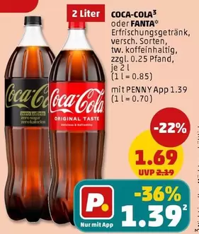 Coca Cola - COCA-COLA or FANTA Erfrischungsgetränk