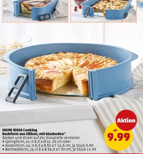 Backform aus Silikon, mit Glasboden