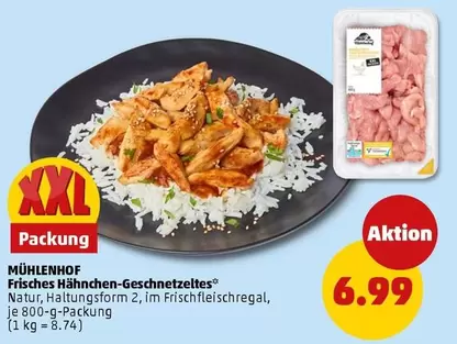 Frisches Hähnchen-Geschnetzeltes
