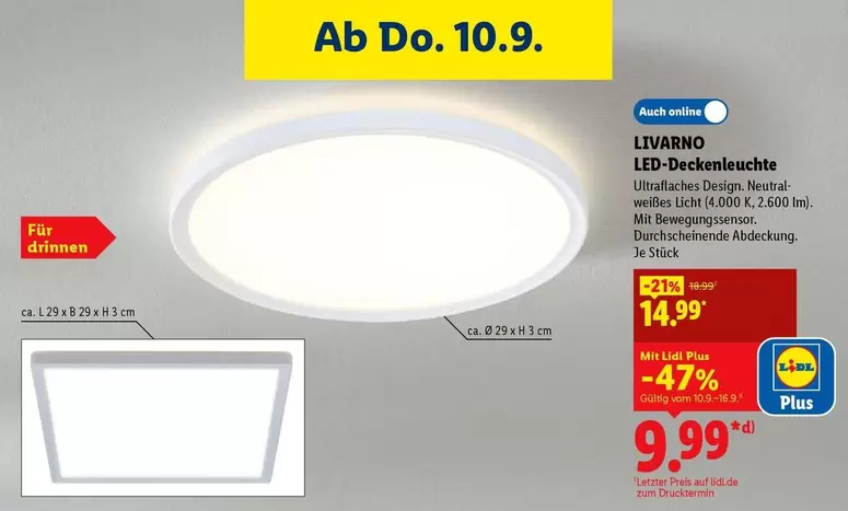 LED-Deckenleuchte (LIVARNO)