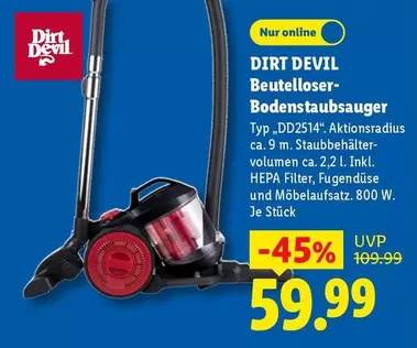 Beutelloser Bodenstaubsauger Typ .DD2514