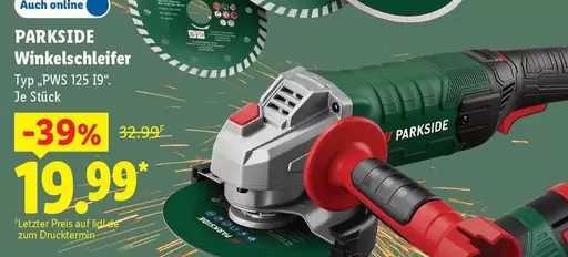 PARKSIDE Winkelschleifer Typ "PWS 125 19"