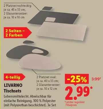 LIVARNO Tischsets