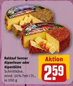 Alpenfeuer oder Alpenblüte Schnittkäse
