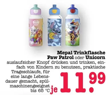 Paw Patrol - Trinkflasche oder Unicorn