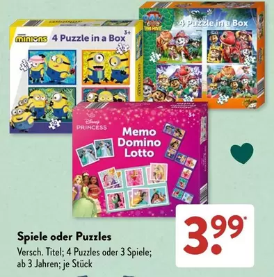 Minions - Spiele oder Puzzles