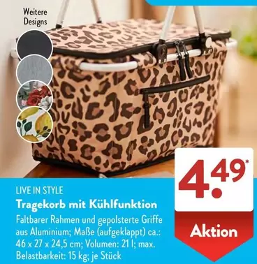 Tragekorb mit Kühlfunktion