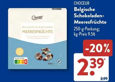 Belgische Schokoladen-Meeresfrüchte