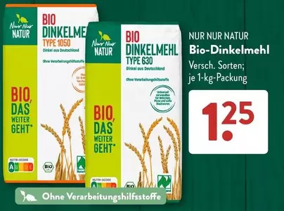 Bio - -Dinkelmehl TYPE 1050, TYPE 630