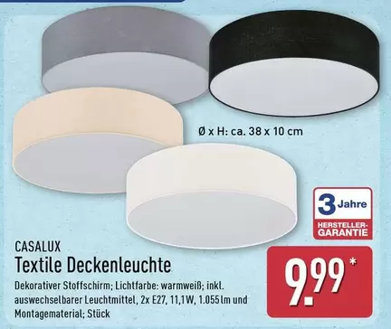 Textile Deckenleuchte