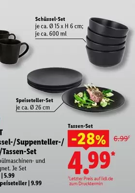 Schüssel-/Suppenteller-/Tassen-Set