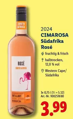 2024 Cimarosa Südafrika Rosé