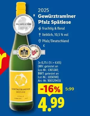 Floral - Gewürztraminer Pfalz Spätlese