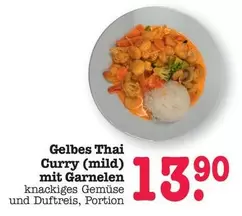 Gelbes Thai Curry mit Garnelen